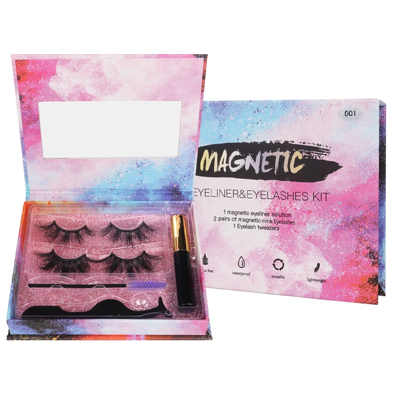
2021 Newest 10 Magnets 2 Mix Styles Mink Magnetic Eyelashes 