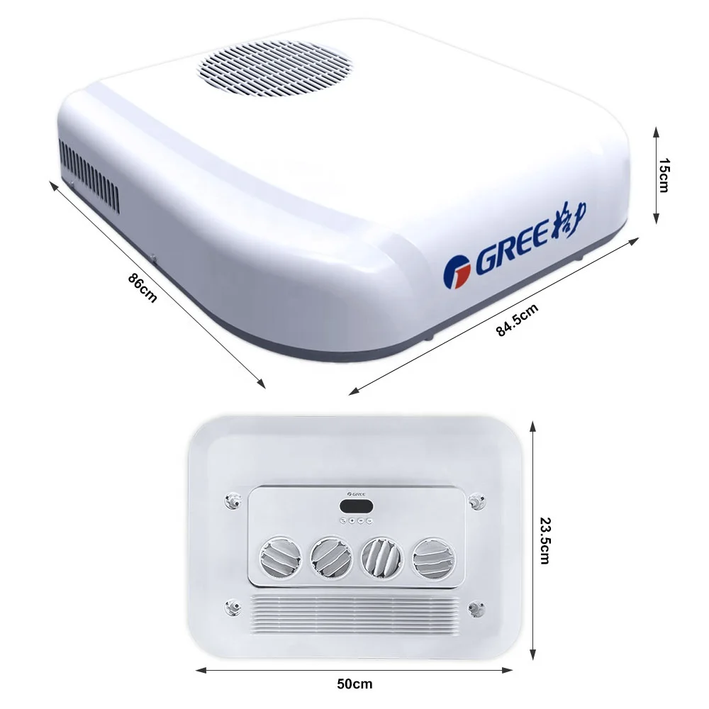 Gree Brand 7000Btu DC 24V Truck Ceiling Air Conditioner 12v24v Car Parking Air Conditioner for Cab Van Motorhome RV Caravan