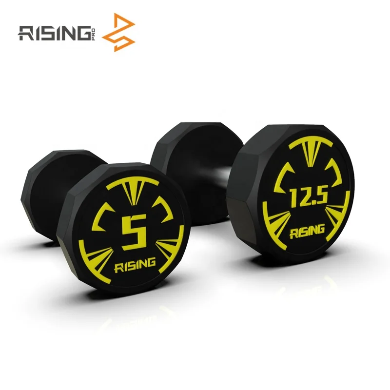 Спортивные полиуретановые гантели Rising gym для фитнеса красочные дома