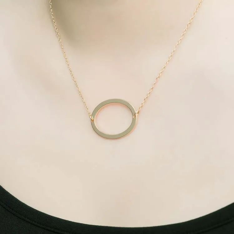 AmorYubo new arrival gold initial necklace letter