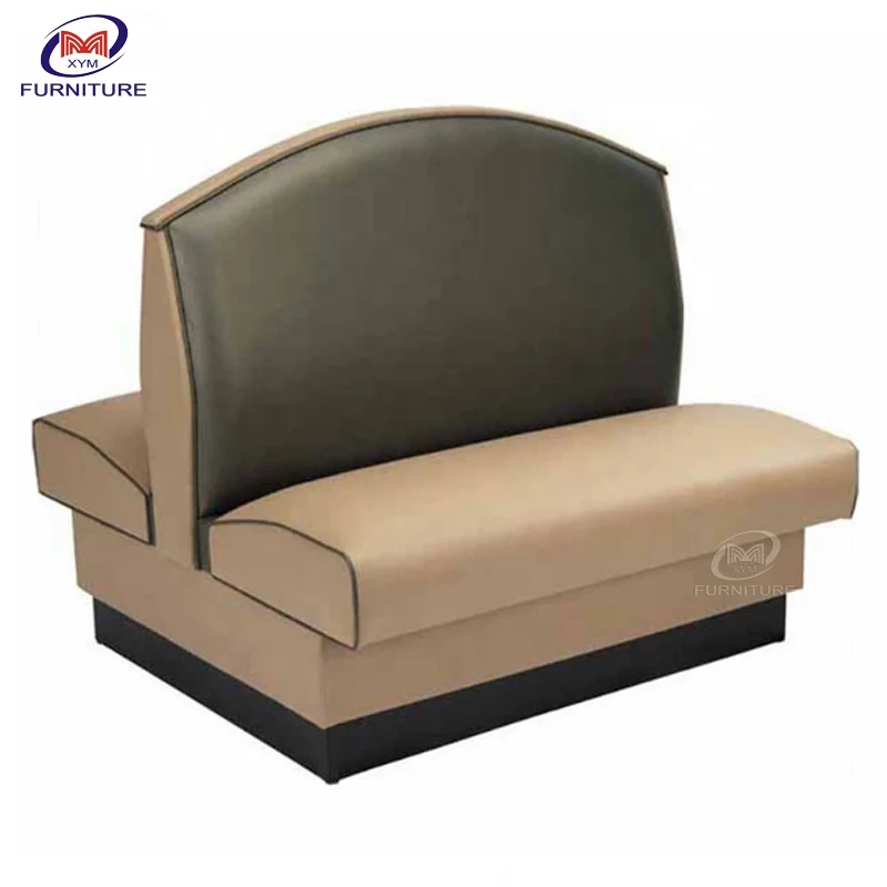 High quality comfortable restaurant leather restaurant curved sofa booth