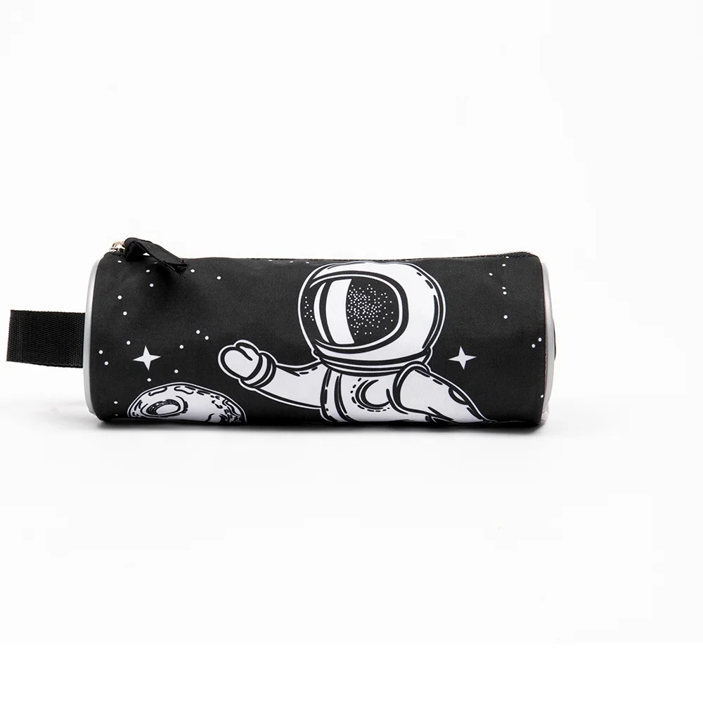 Round Pencil Case Pen Holder Pouch Marker Desk Organizer Bag with Zipper Large Storage School Office stationery bag