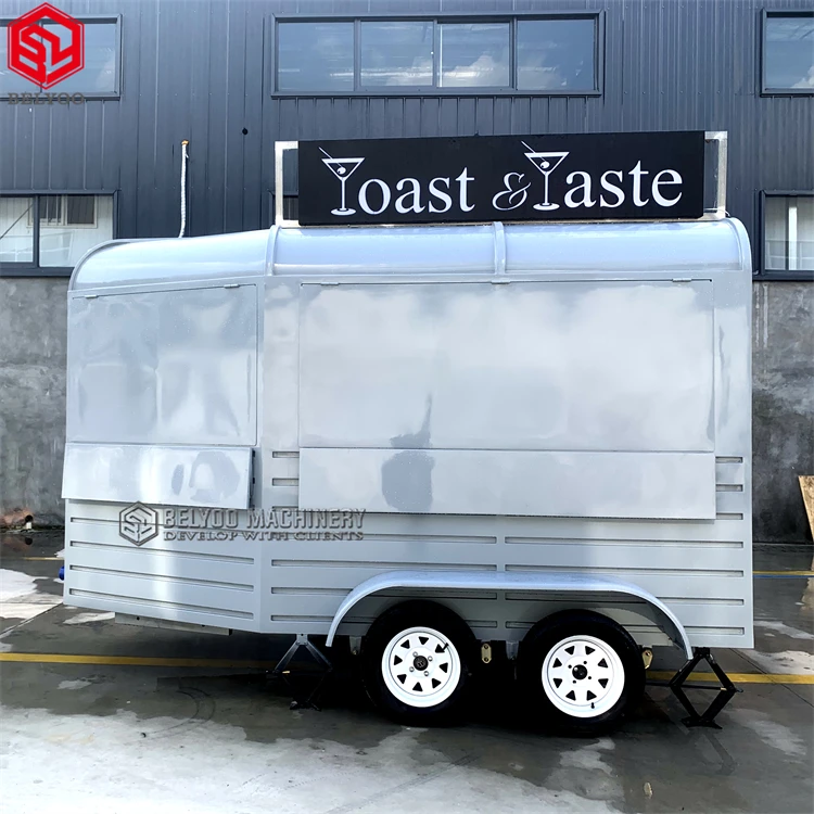 Mobile Horse Trailer Food Truck Mini Vintage House Box Food Trailer Mobile Bar Pizza Coffee Shop Truck Trailer