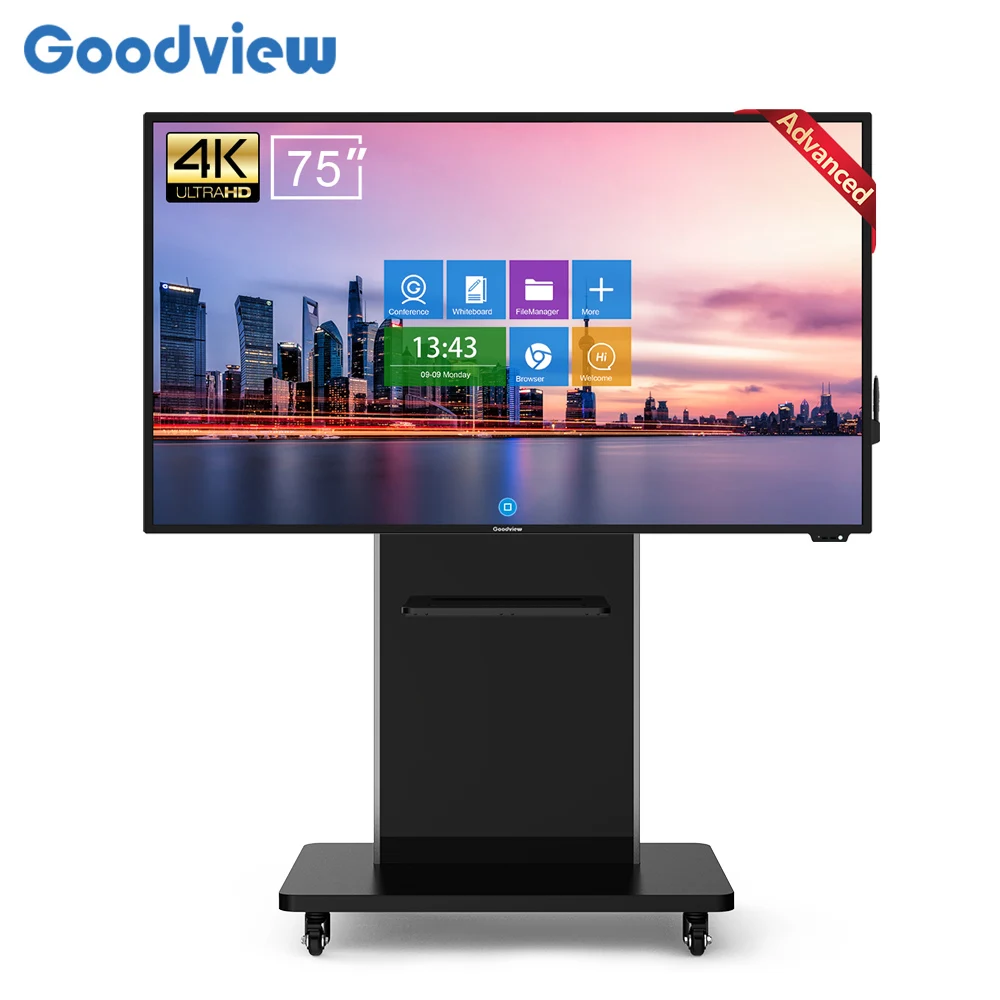 Goodview 75 inch interactive touch screen whiteboard smart in bangladeshi price classroom electronic