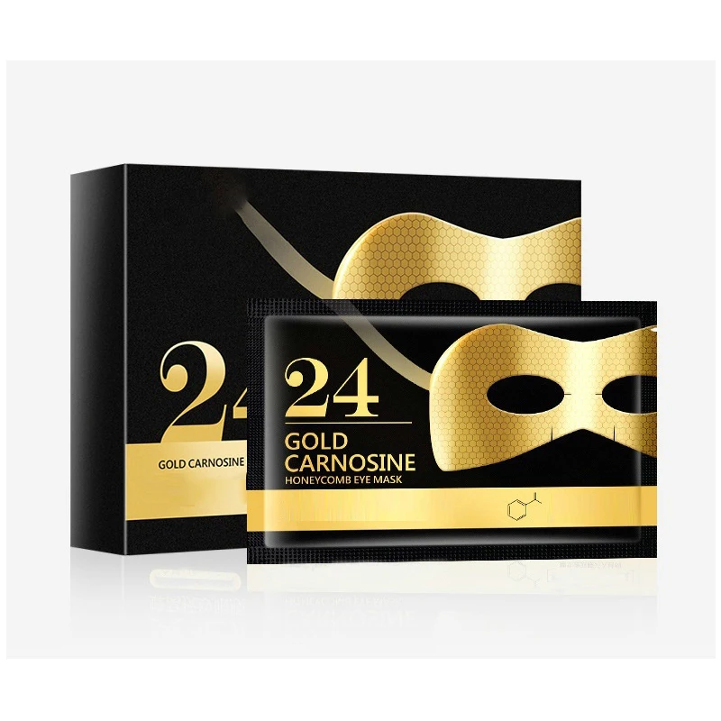 Fine workmanship tensioning fine lines black circles gold eye mask for European American women