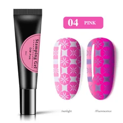 Nail Stamping Gel Polish 8ml Neon Fluorescent Stamp Print Oil UV Gel Lacquer Luminous Soak Off Varnish for Nail Art Stamp Plate