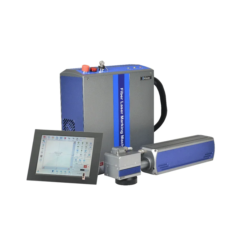 20w 30w 50w 60w 70w 100w Fiber Flying Online Laser Marking Printing Machine for Food Plastic Bag Laser Printer