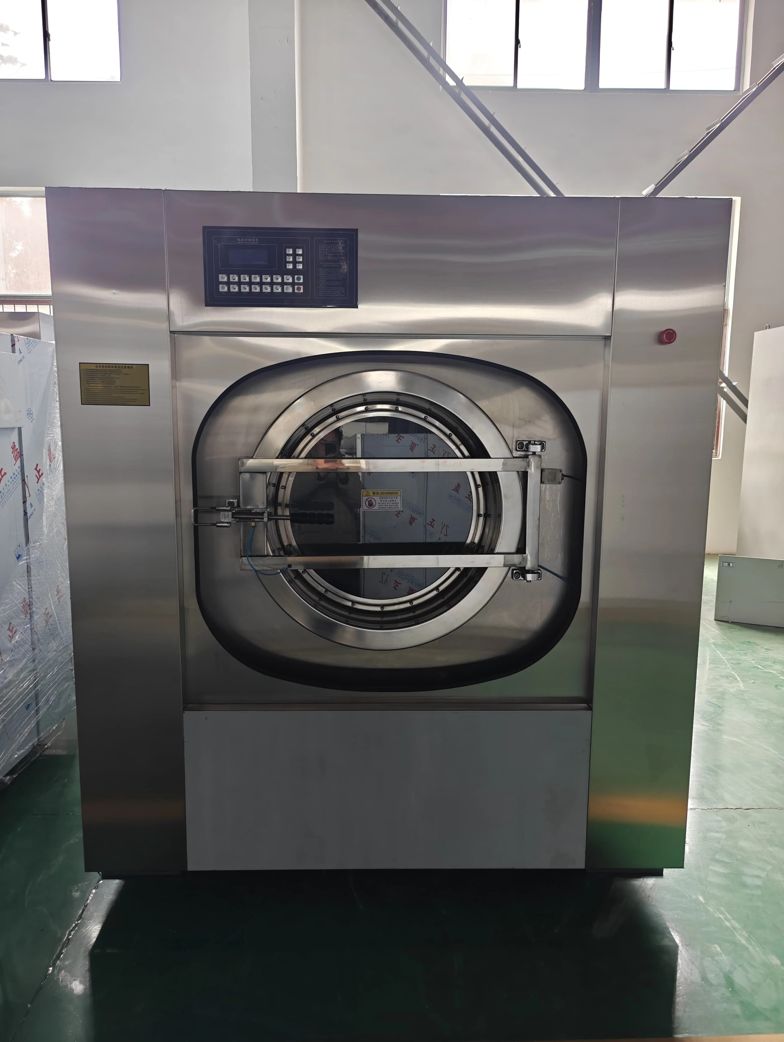 100kg Electric Heating Industrial Washing Machine New Condition Carpet Fabric Cleaning Equipment Motor Engine Textile Core