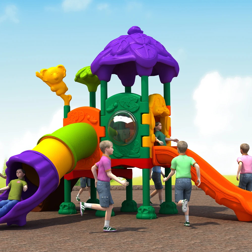 Playground latest children toys outdoor set Plastic slide kids play area tunnel slide playground equipment