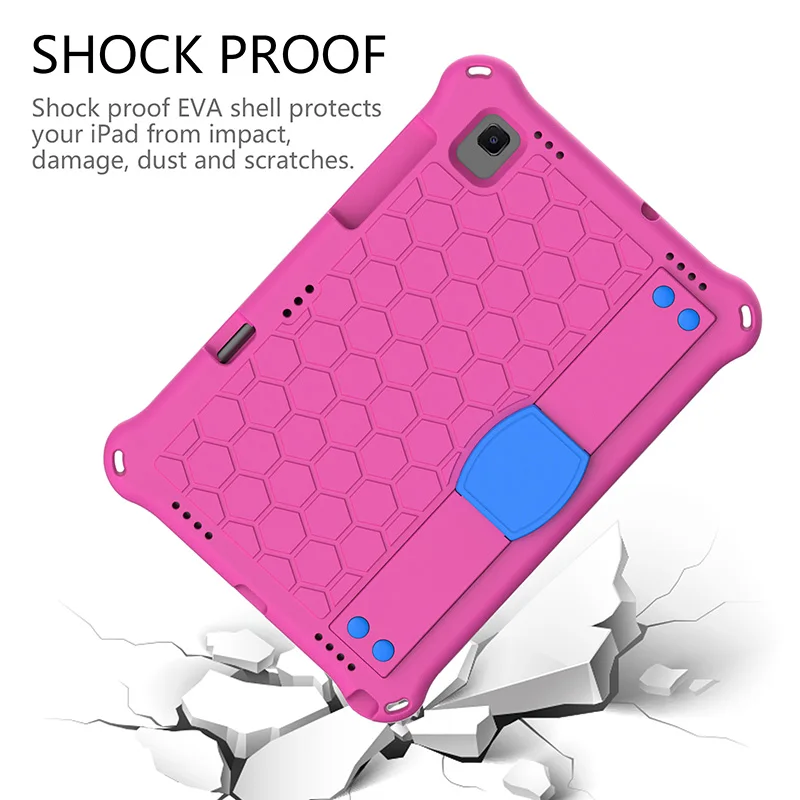 Tablet defender with shoulder strap handle pencil slot case for Samsung Galaxy Tab S5E 10.5 inch T720 T725 honey combs on back