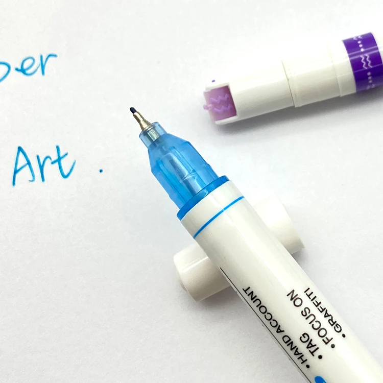 free samples customized 6 12 pcs colored highlighter fineliner pen with stamp dual tips curve highlighter pen set