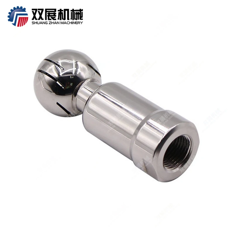 Sanitary Stainless Steel 360 Degree Interior Threaded Rotating CIP Spray Cleaning Nozzle Ball
