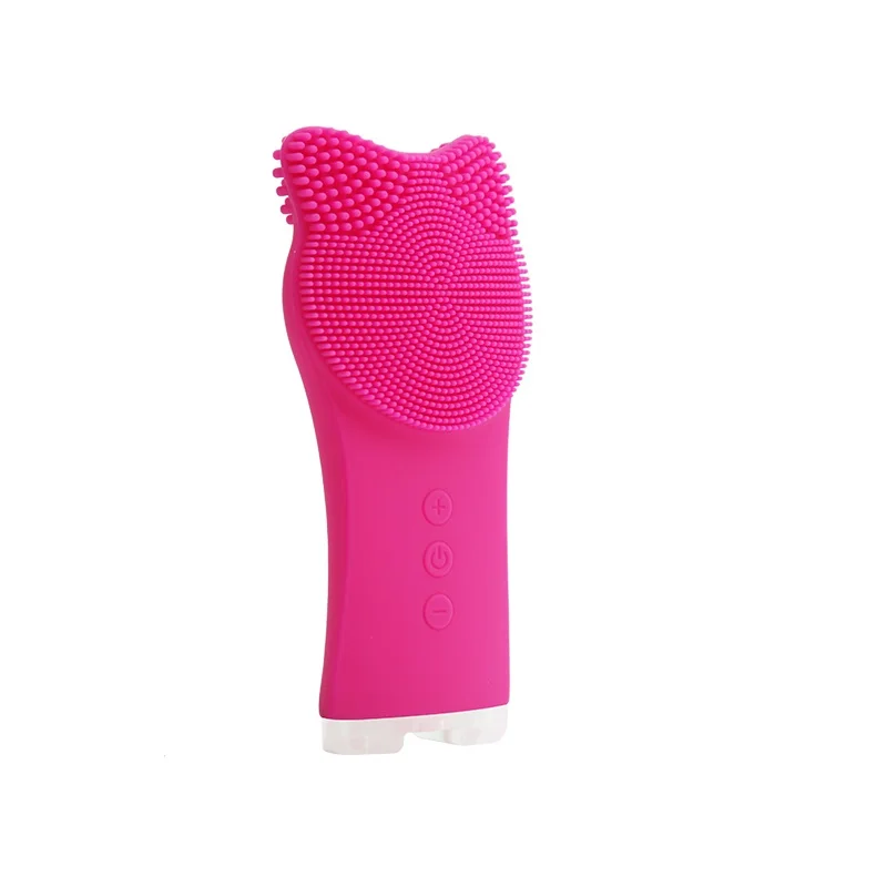 
2021 Mini Electric Facial Cleansing Brush Silicone Sonic Face Cleaner Deep Pore Cleaning Skin Massager Face Cleansing Brush 
