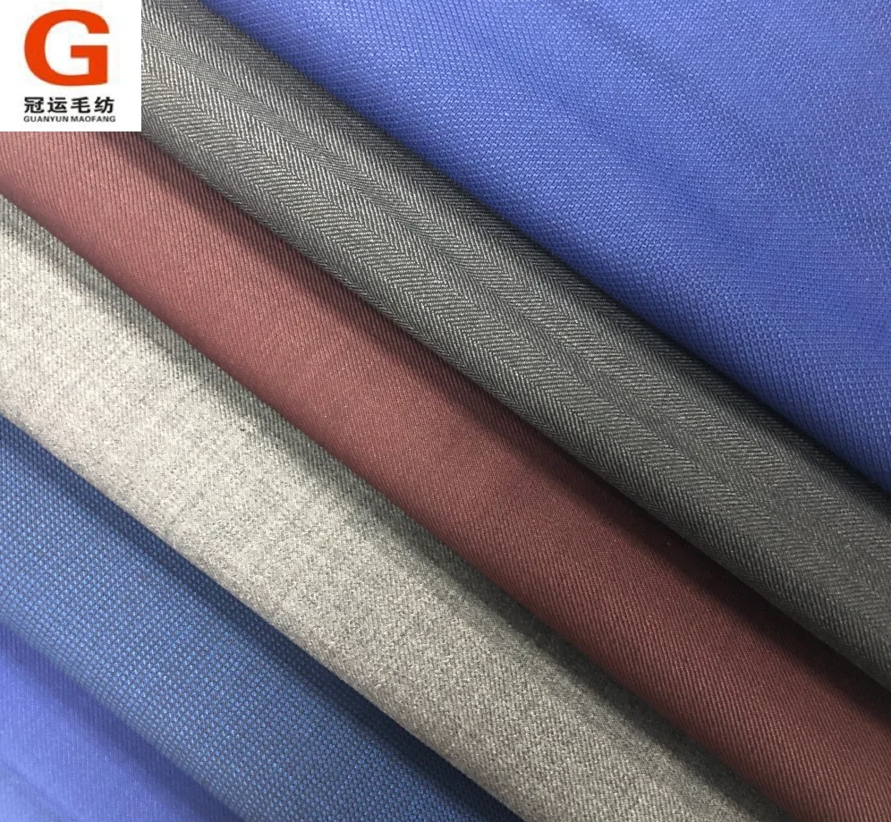 In stock checked worsted 100W 70W 50W 30W super fine italian wool suit fabric