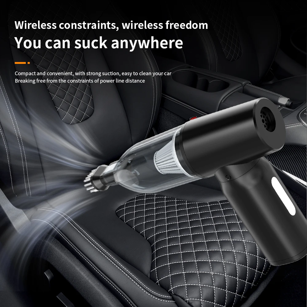 Led Warning Flashing Light Potable Professional Vacuum Cleaner In The Car Powerful Barber Electric Compressed Air Duster Blower