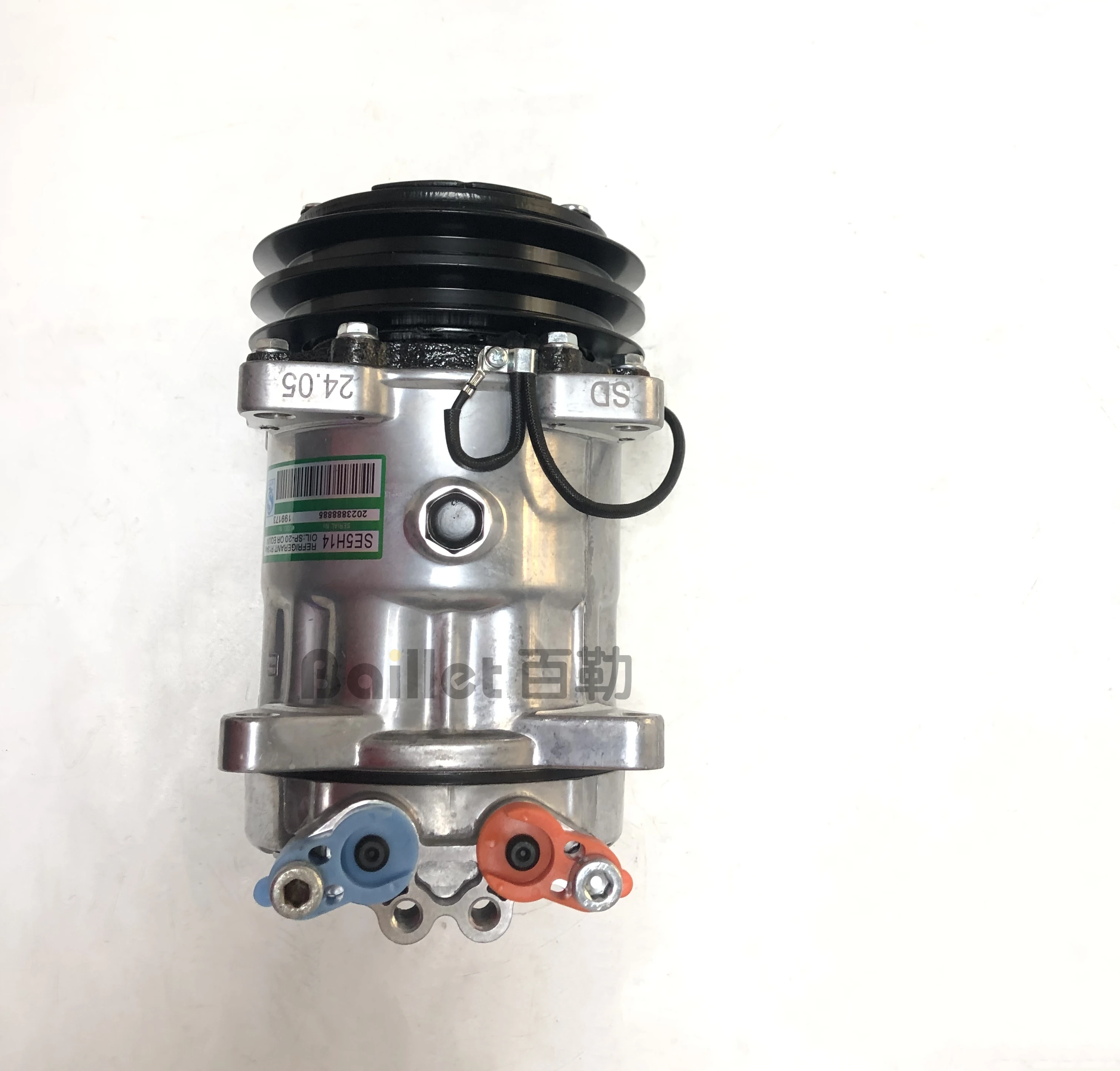 Construction Machinery Parts 7H15 Excavator AC Conditioner Compressor 12V/2A XE75D Air Compressor