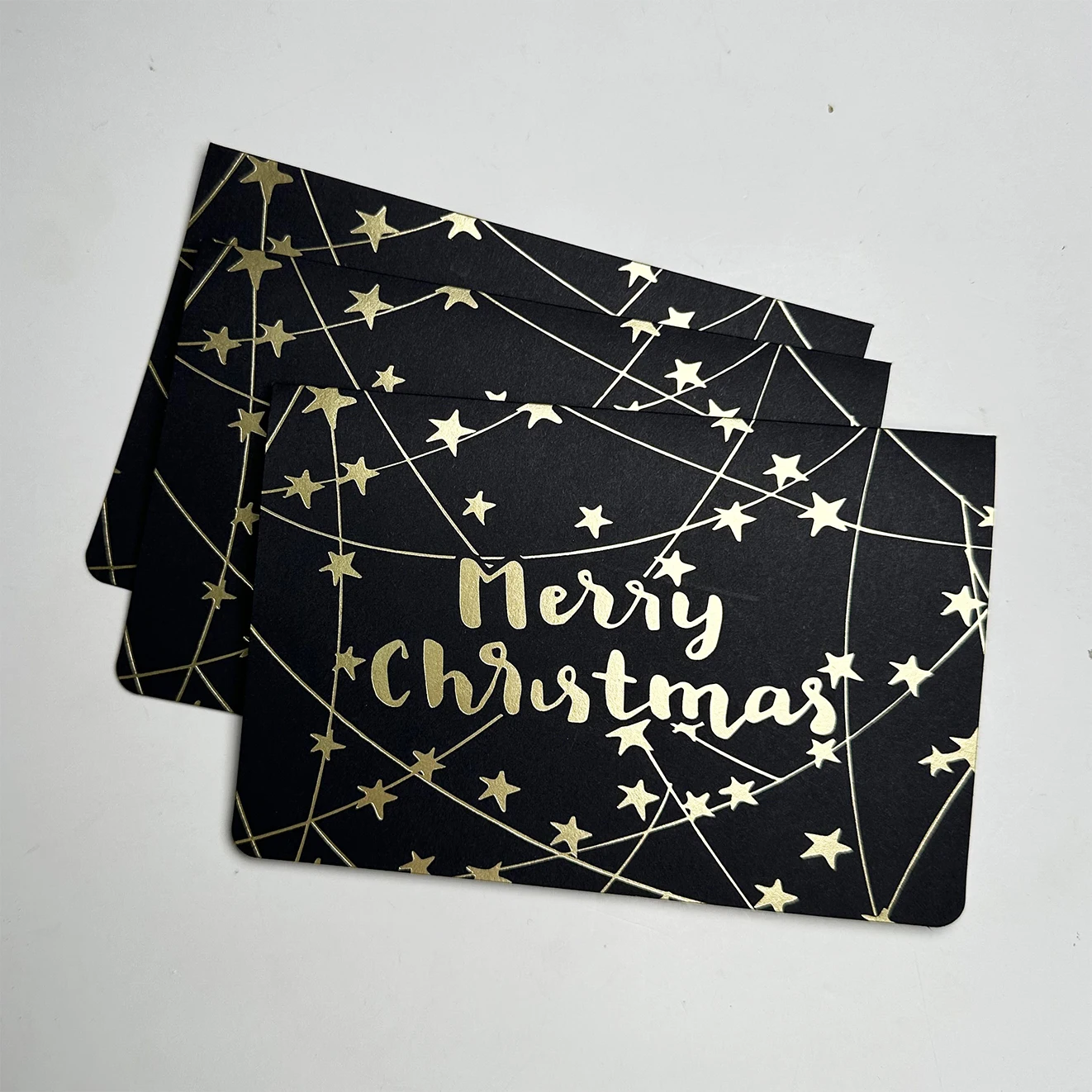 luxury hot stamping thanksgiving Xmas Christmas cards with envelopes