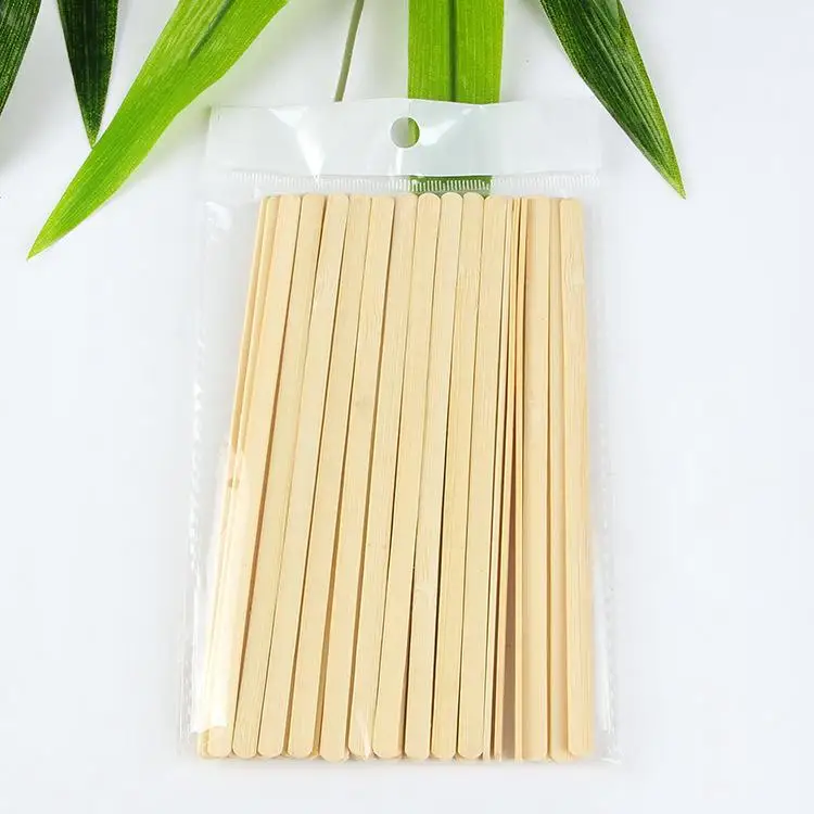 Гостиничные биоразлагаемые индивидуально обернутые деревянные одноразовые бамбуковые мешалки для кофе
