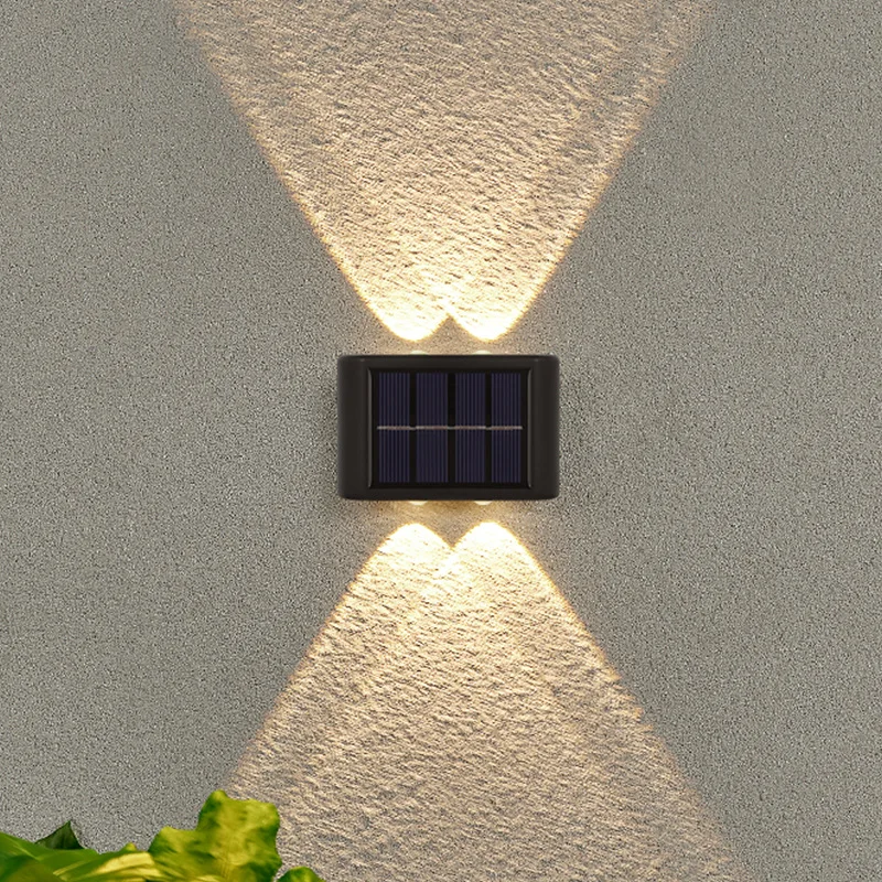JJC Solar Wall Lamp Outdoor 4LED 6LED 8LED 10LED Waterproof Up And Down Luminous Lighting Balcony Yard Garden Decoration Lights