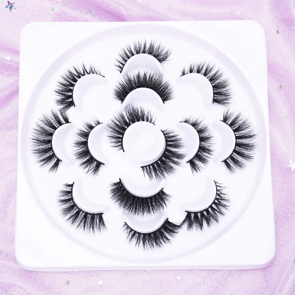 
Customizable Wholesale readu to ship full strip cruelty free synthetic lashes 3d Faux Mink Eyelash 