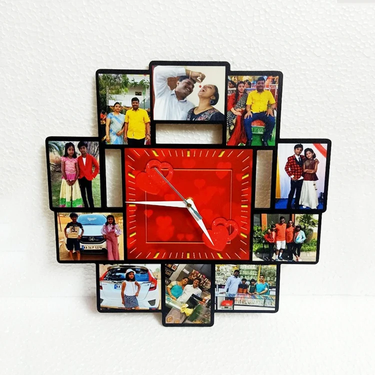 
2021 new design Sublimation Clock Wall Clock 12 Inch Sublimation MDF blank wood clock africa nigeria hot sale 