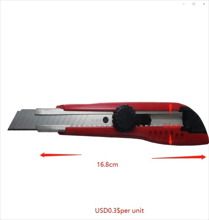 Office and Home Use Pocket Knife Multifunction Sliding Snap Off Blade Auto Lock Easy Cut Utility Cutter