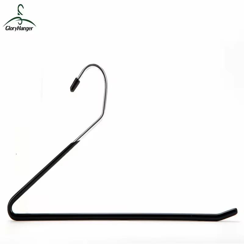 Wardrobe organizer hanger open ended metal magic pants hangers space saving with pvc coated