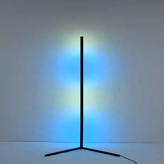 
Chinese wicker sculpture Modern Decorative 140cm Remote Controlled LED Light RGB Tripod Corner Floor Lamp For Living Room 