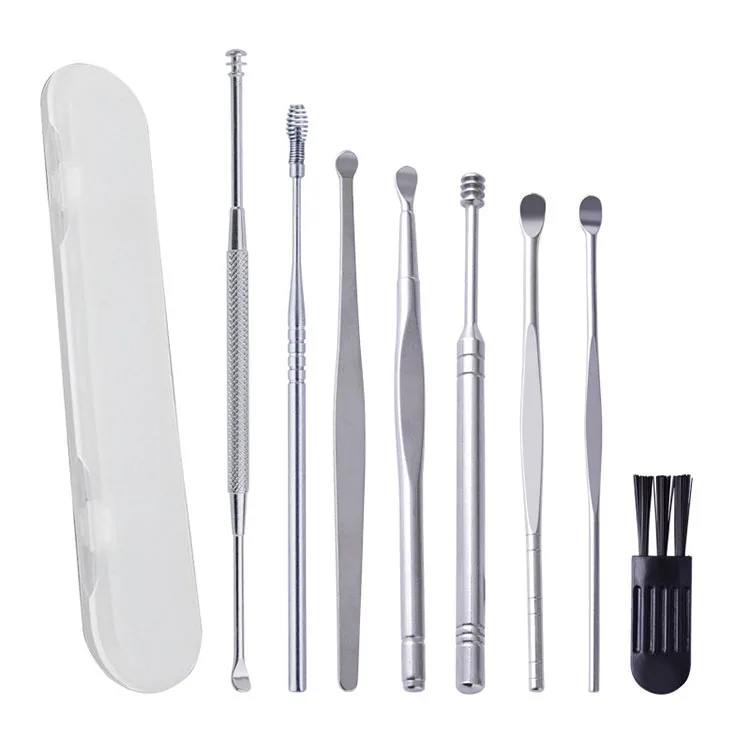 High-end Quality 8pcs  Beauty Personal Care  Ear Cleansing Tool Set Earpick  Ear Curette Ear Cleaner Wax Remover
