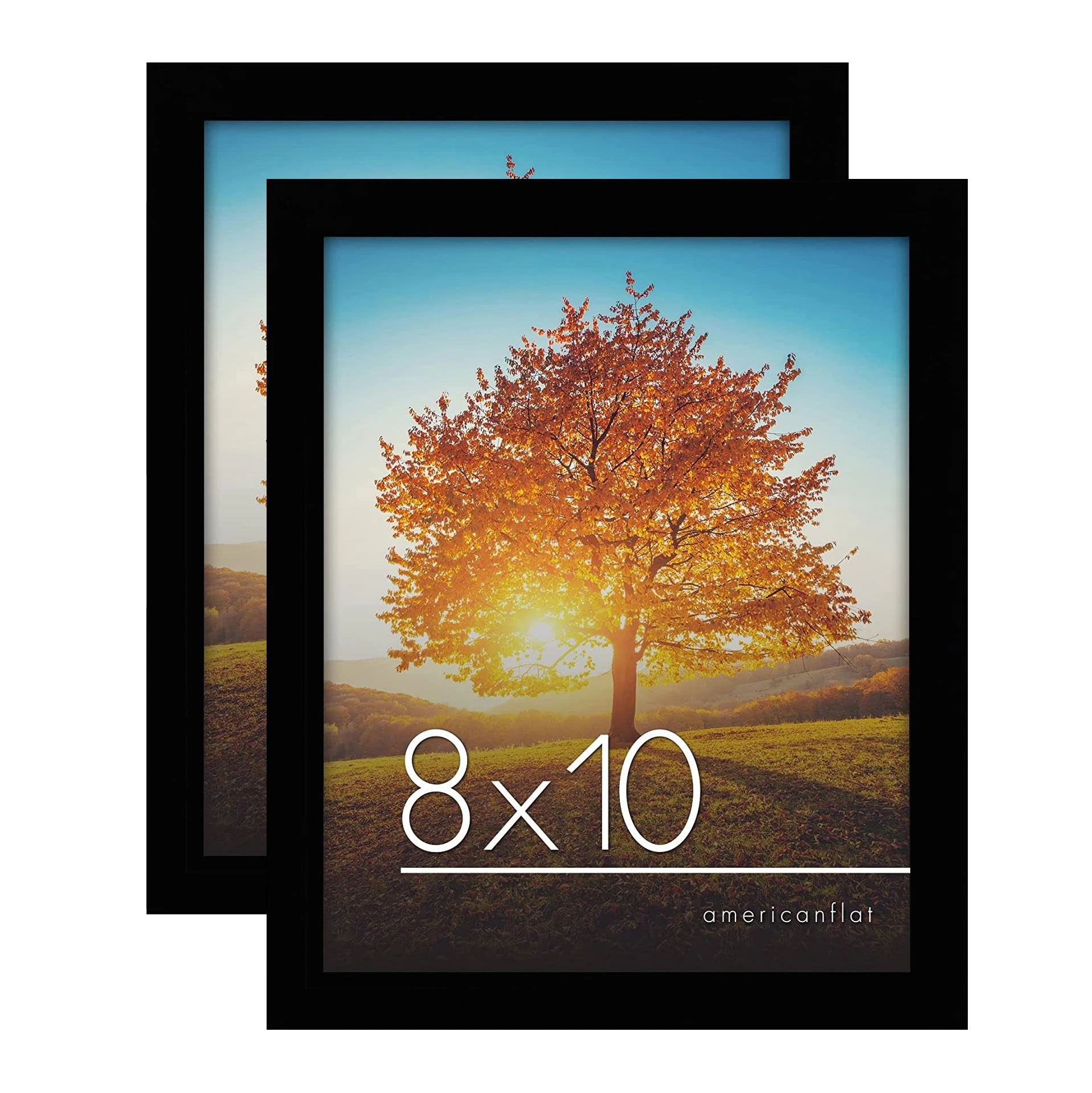 8x10 черная фоторамка набор из 2, отображение изображения 5x7 с ковриком или 8x10 без коврика для украшения стен или настольного дисплея,