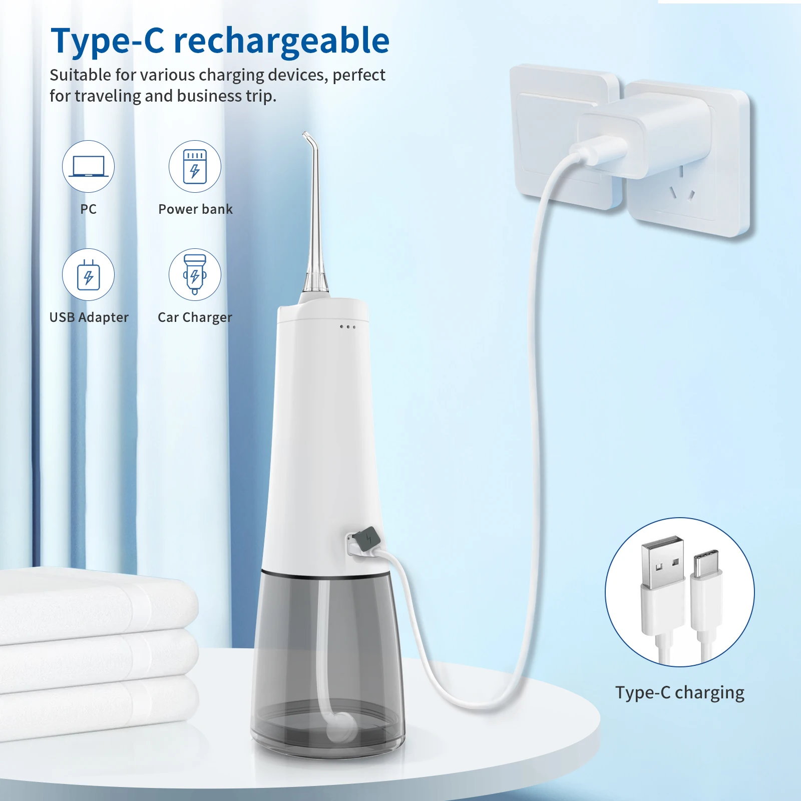 Best Selling Portable Tooth Braces Cleaner Care Equipment Travel Adult Private Use Pulse Oral Irrigator Water Flosser