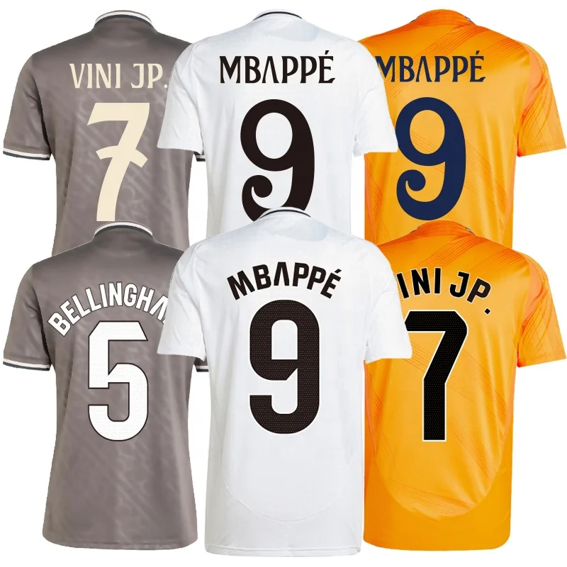 24/25 настоящий Новый клубный футбольный трикотаж MODRICS BELLINGHAMS MBAPPES VINI JRS футболка madRIDS camiseta de futbol Мужская детская