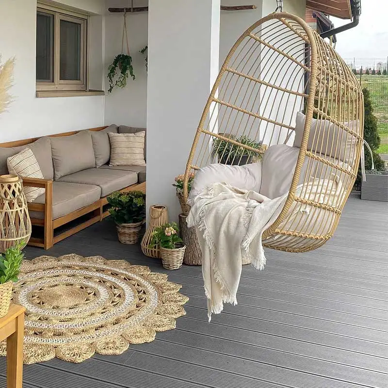Outdoor garden hanging chair swing patio nest rattan egg outdoor hanging chair