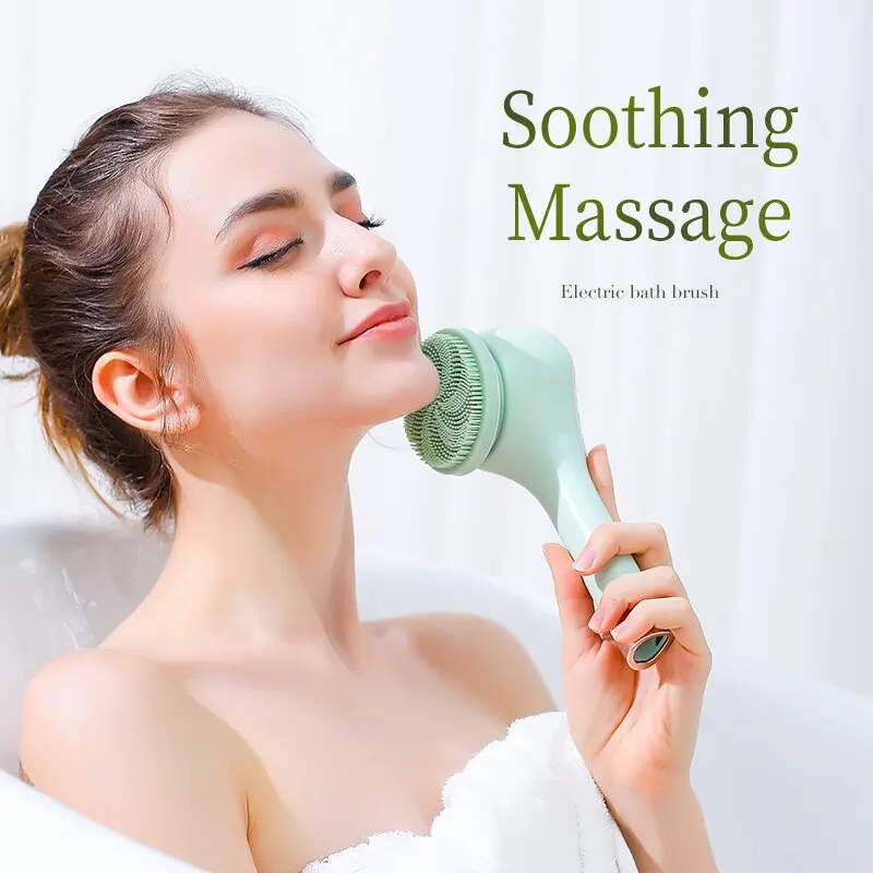 2024 New Launch Electric Clean Body Personal Care Tool Set, Exfoliation Massage Electric Multi-Function Long Handle Bath Brush