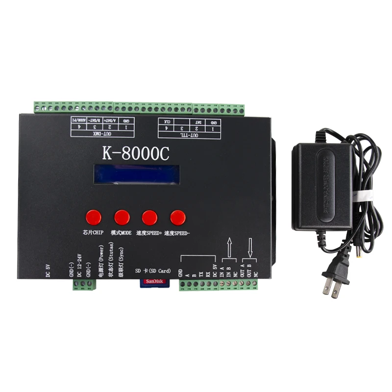 K-8000C светодиодный контроллер единый набор использовать несколькими контроллерами в виде каскада из аппарат управления светодиодным освещением