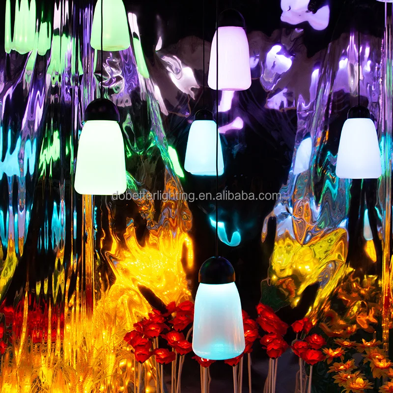 LED Interaction Christmas /Wedding/Tree /Ceiling Decoration Blow Ball Light with Music Forest Breathing Light