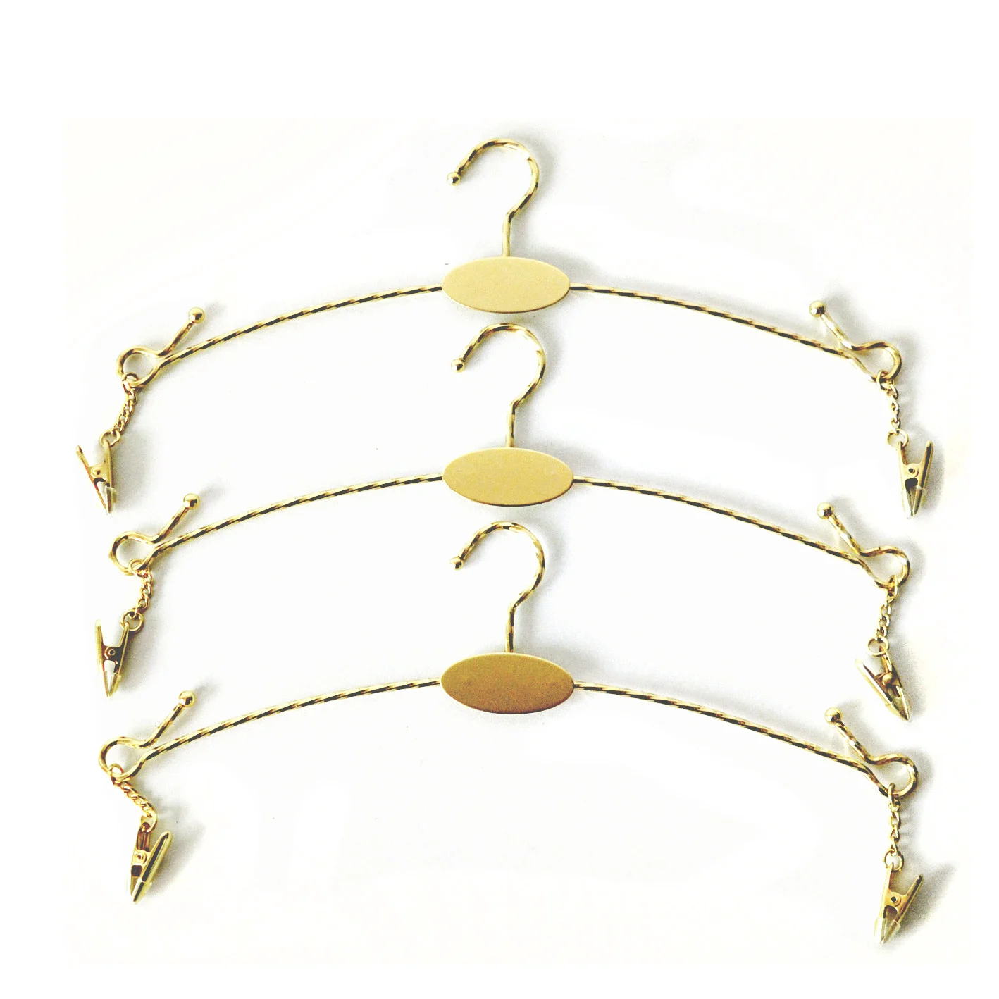 28cm Hot Sale Metal Rose Gold Wire Clothes Lingerie Underwear Swimwear Bra Display Hanger