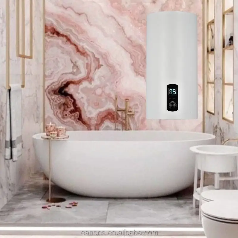 ANTO 15l 30l 50l 80l 100l Cylindrical Rectangular Enamel Bathroom Large Shower Storage Tank Electric Geyser Water Heater Boiler