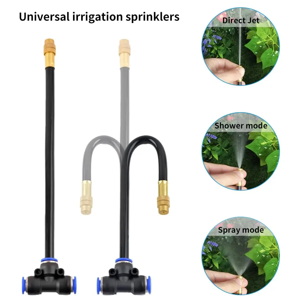 10 Meters Bendable Drip Irrigation Kit 360 Adjustable Automatic Watering System 15 Upgraded T-Joints 10 Misting Nozzles