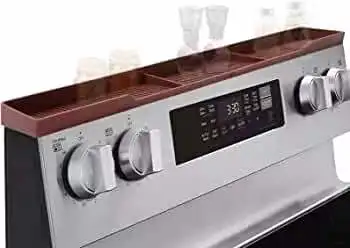 Stove Top Shelf 30 Inch Silicone Material Magnetic Shelf for the Stove 3 Functional Partitions Kitchen Spice Rack Organize