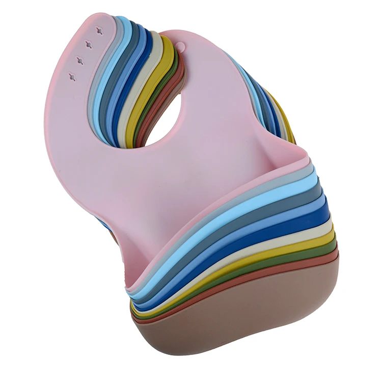 Easy to Carry Baby Plastic Waterproof Fabric Baby Teething Bib