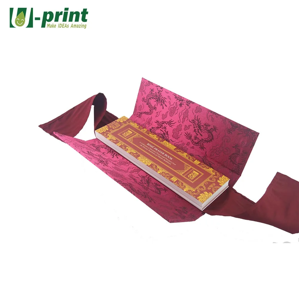 Paper And Cloth Material Custom Pocket Mini Buddhist Scripture Journal Holy Quran Stickers Book