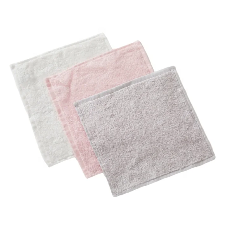 Фабричная оптовая продажа Белая мочалка 100% Бамбуковая хлопковая ткань для лица Полотенца