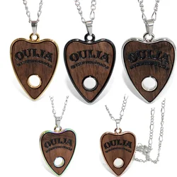 Women Fashion Jewely Zinc Alloy &Wood Ouija Board Pendant Necklace 24 Inch Copper Chain Ouija Board Pendant Jewelry Unisex