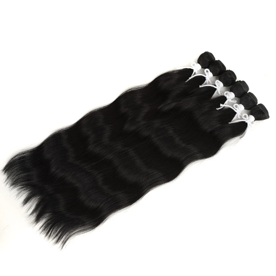 High Quality Premium Fiber Water Wave Ombre Blonde Bundles Rattan Weaving Material Wholesale Pictures Synthetic Weave Hair Packs