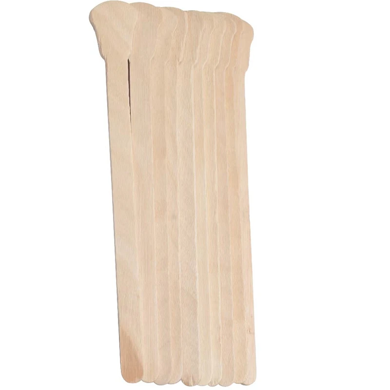 Natural Large Wooden Wax Applicator Stick for Beauty Body Hair Removal-round Shape Good Quality Coffee Tea Tools Home Usage