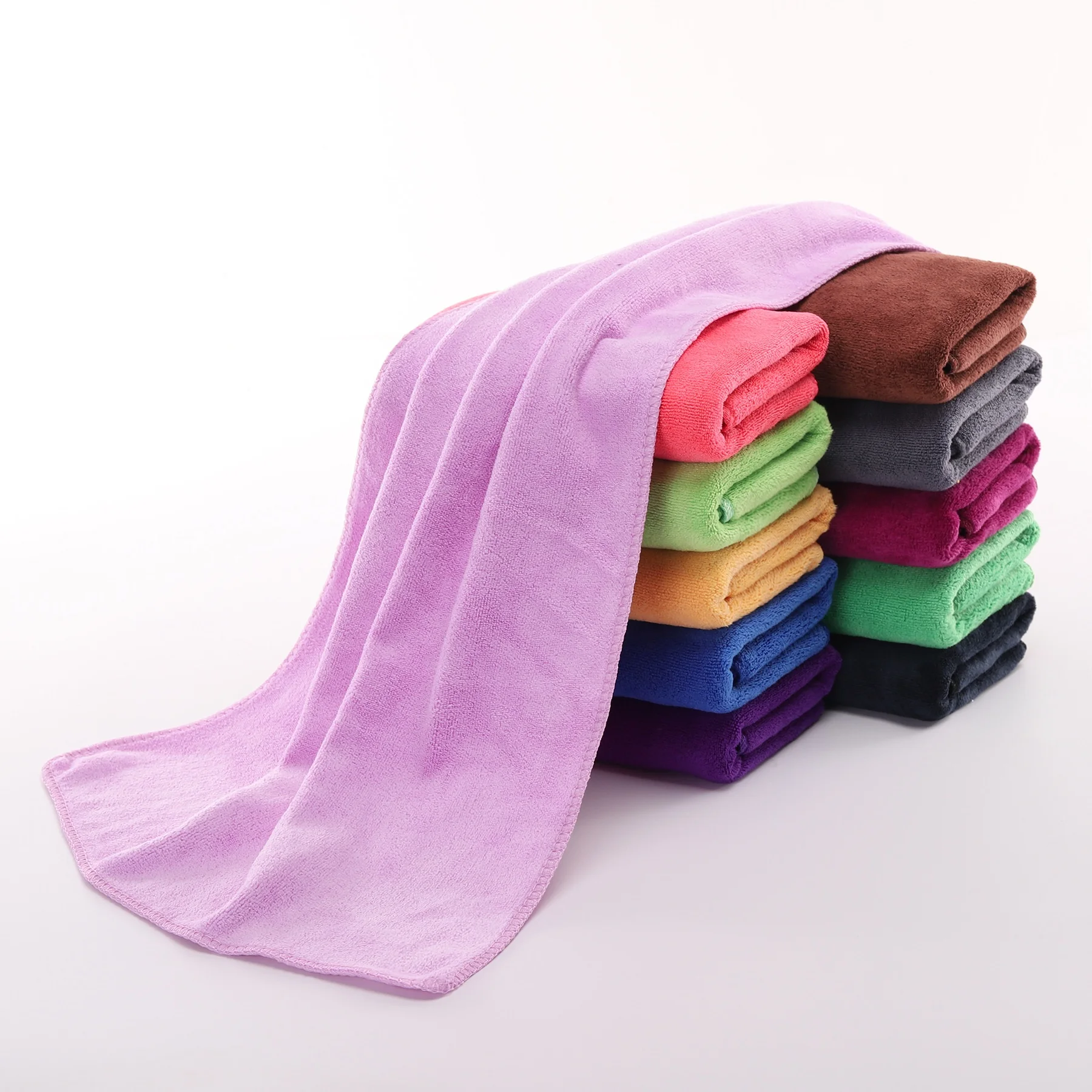 Beauty Salon 300gsm 350gsm 400gsm No Lint Thick 30x60 Car Washing Cleaning Polyester Microfiber Towel Cloth