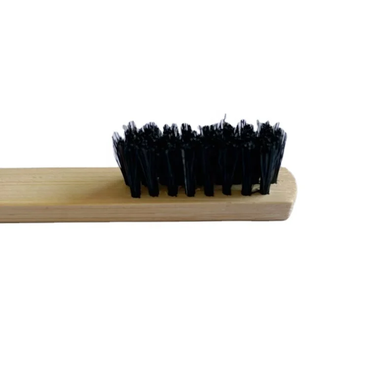 Luxury Long Handle Leather Shoe Oil Cream Dipping Dauber Cleaning Brush Bamboo Wood