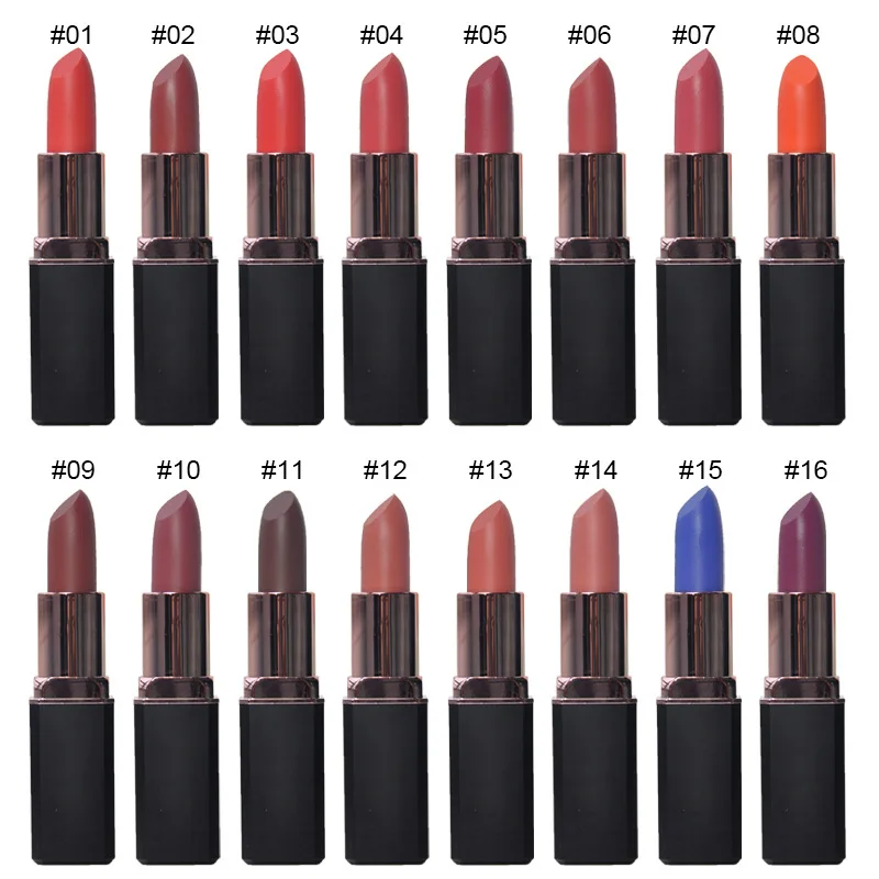 Matte Long Lasting Highly Pigmented Hydrating Creamy Buildable Lip Stick Vegan Lipstick
