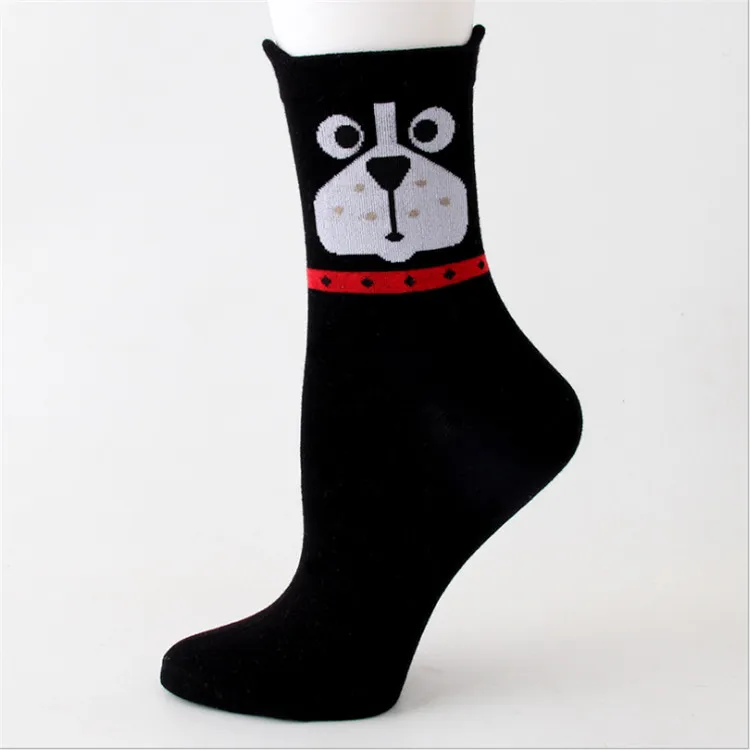 Popular 3D young cute animal cat ears girl  ladies cartoon tube 3d socks